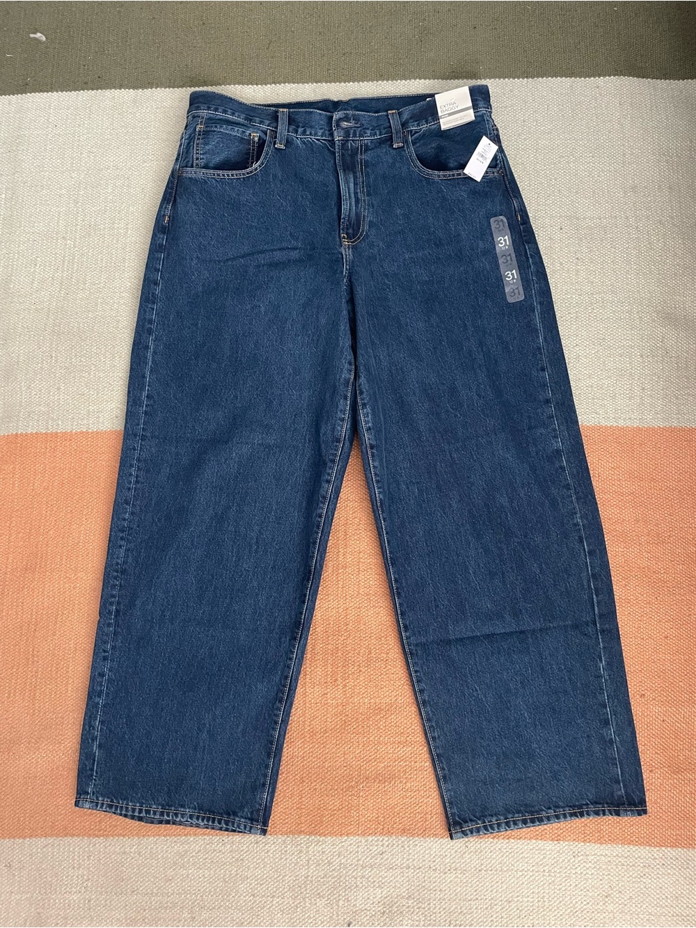 Gap x Hailey Collab - Extra Baggy Rigid Jeans - Medium Wash, Size 31, New w/ Tag